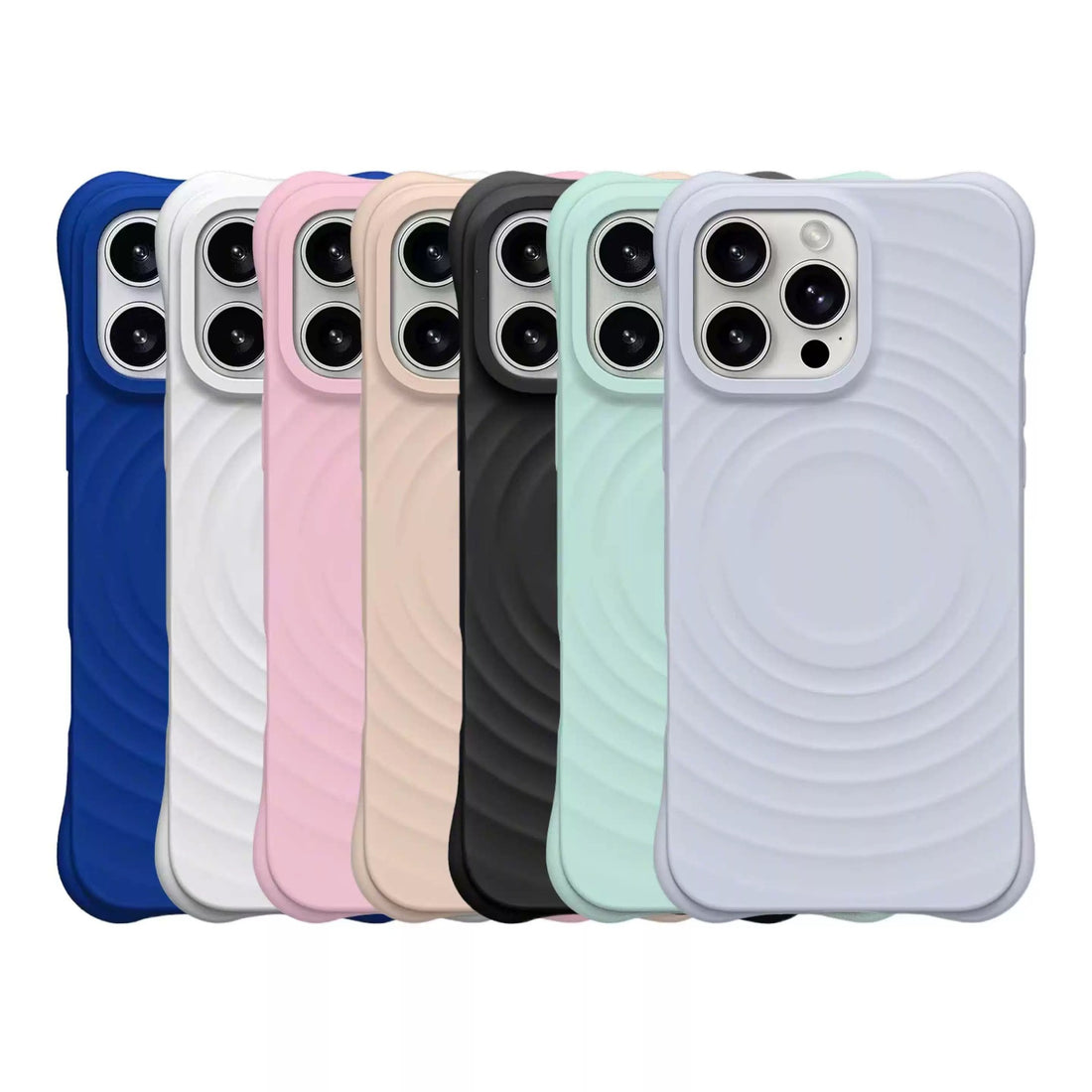 Magnetic Liquid Silicone Wave Pattern Phone Case