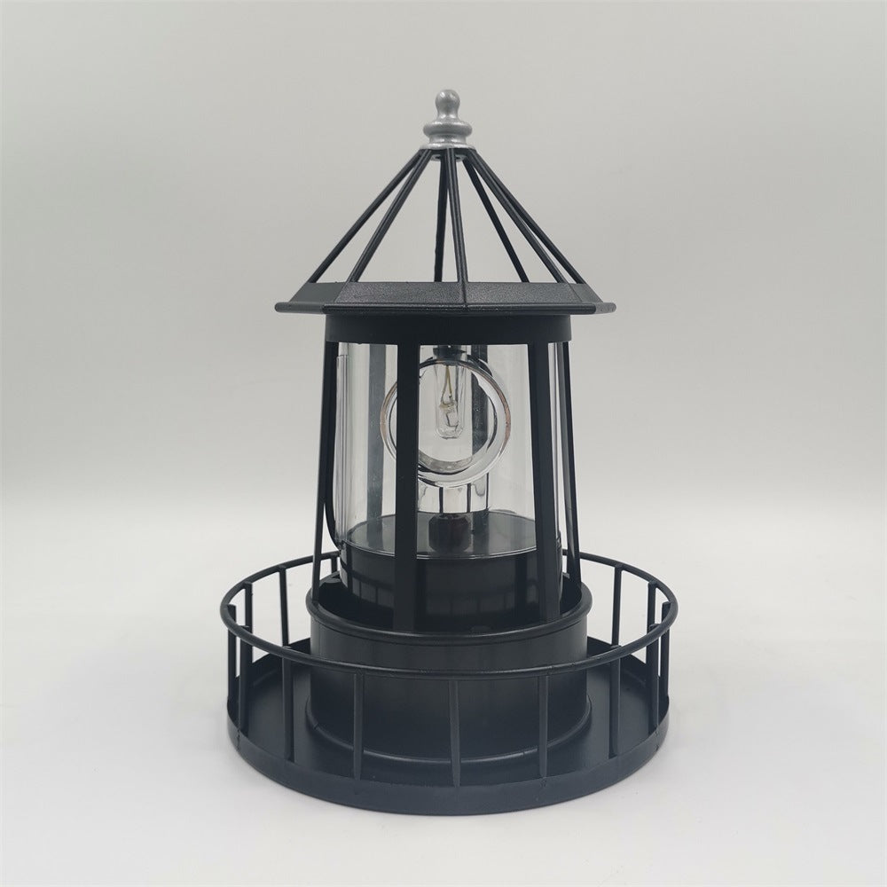 Solar Powered Rotating Lighthouse Garden Light