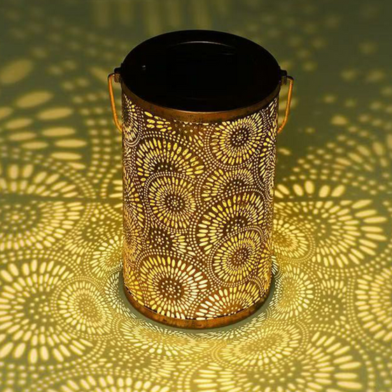 Solar Iron Hollow Projection Lamp Garden & Outdoor product image 1