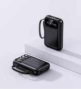Portable power bank front view in black