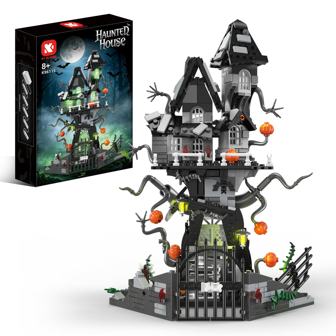 Halloween Pumpkin Haunted House Building Blocks
