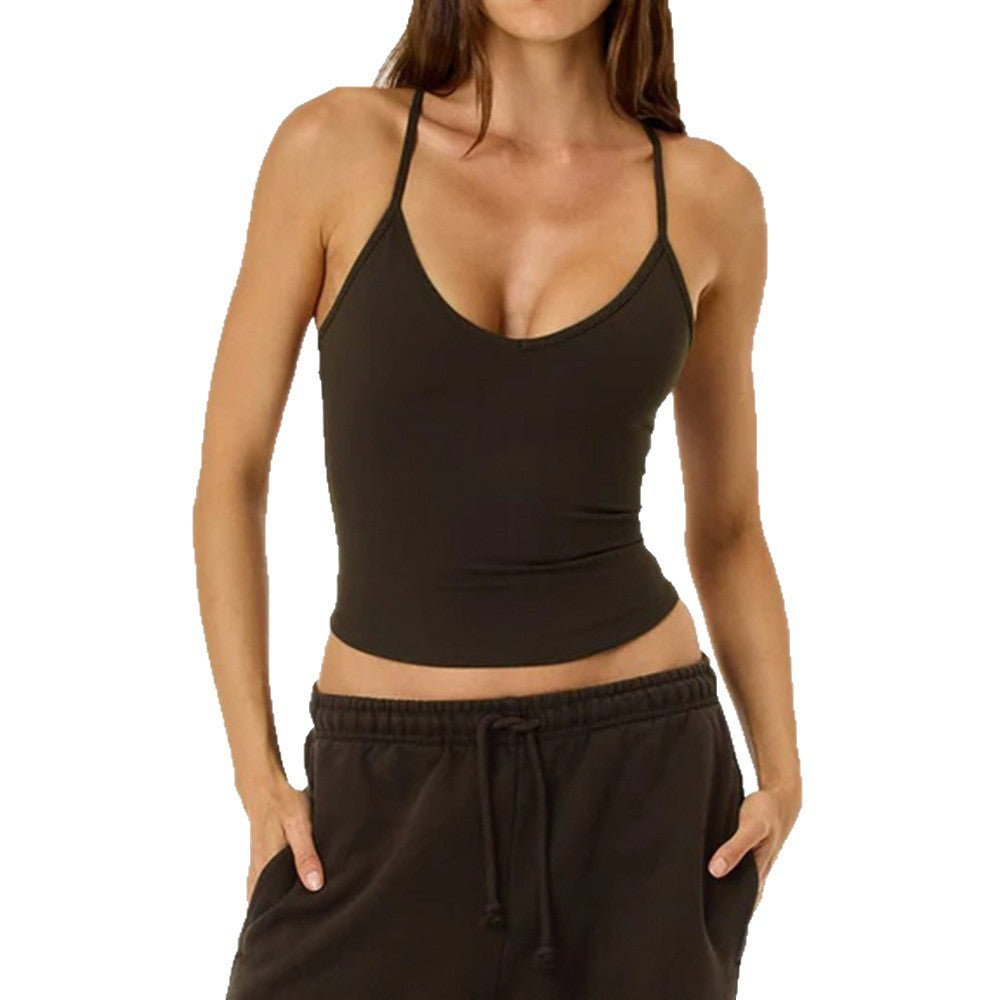Women's Seamless Halter Backless Yoga Tank Top