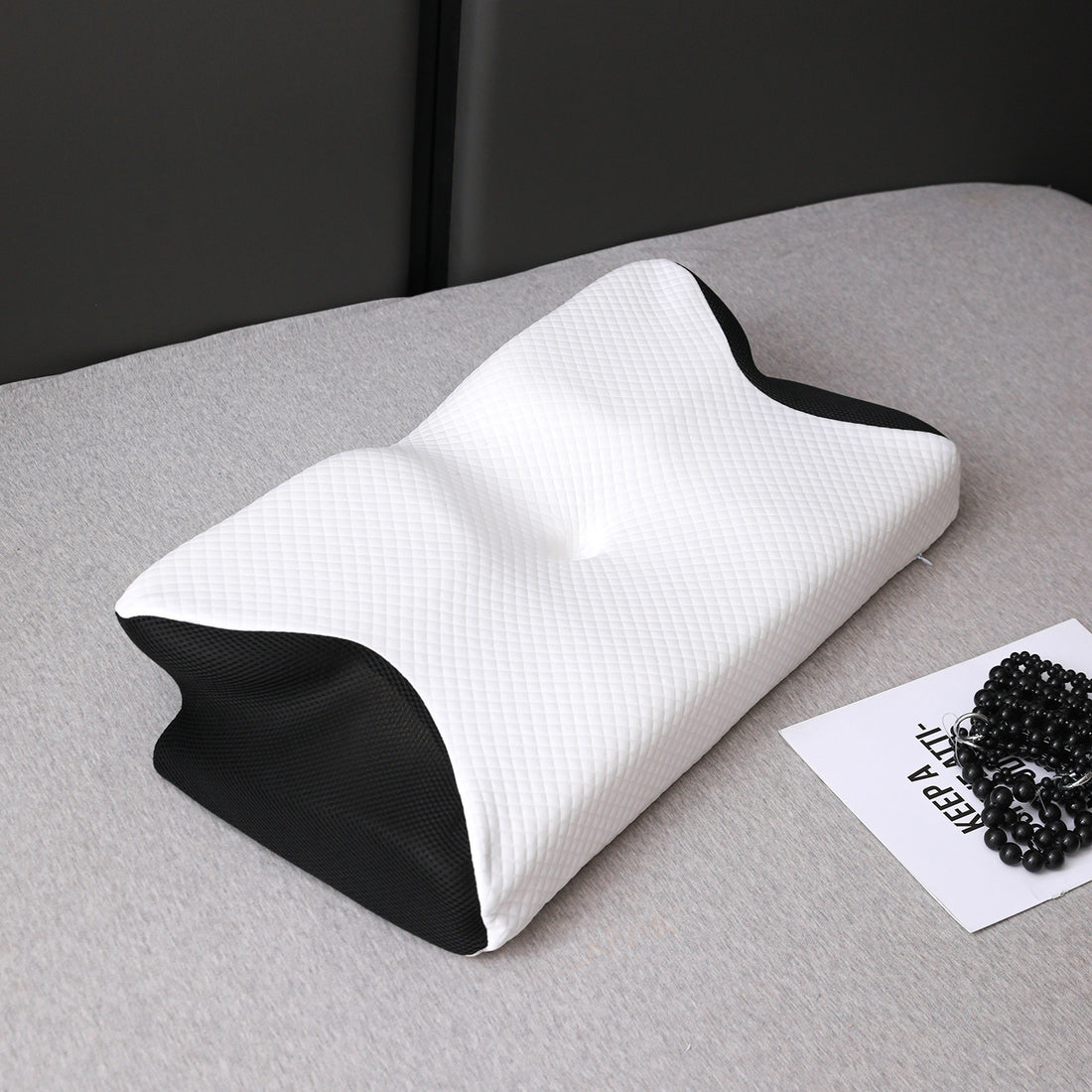 Ergonomic Memory Foam Butterfly Neck Support Pillow for Sleeping