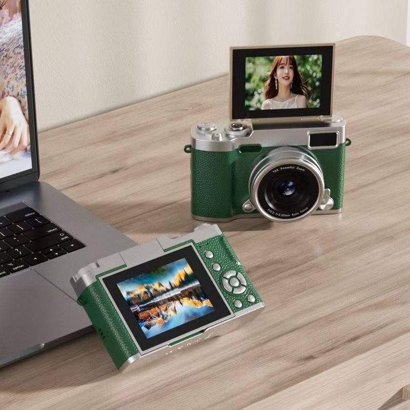Retro Flip-Up Digital Camera with High-Definition CCD Sensor