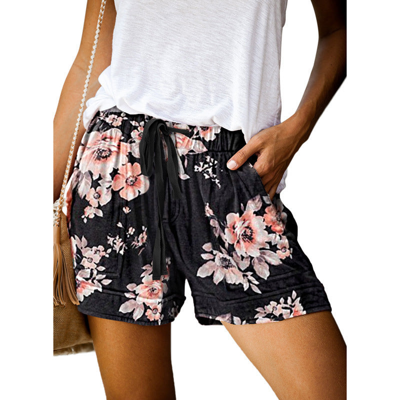 Women's high waist tie front wide leg woven shorts, photo 2