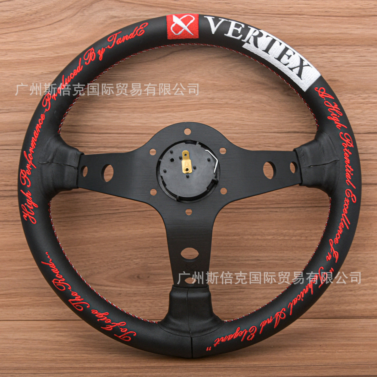 Cross-border hot-selling car universal deep concave competitive steering wheel 320MM modified leather steering wheel