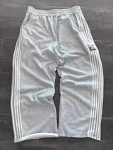Vintage Striped High Waist Casual Pants