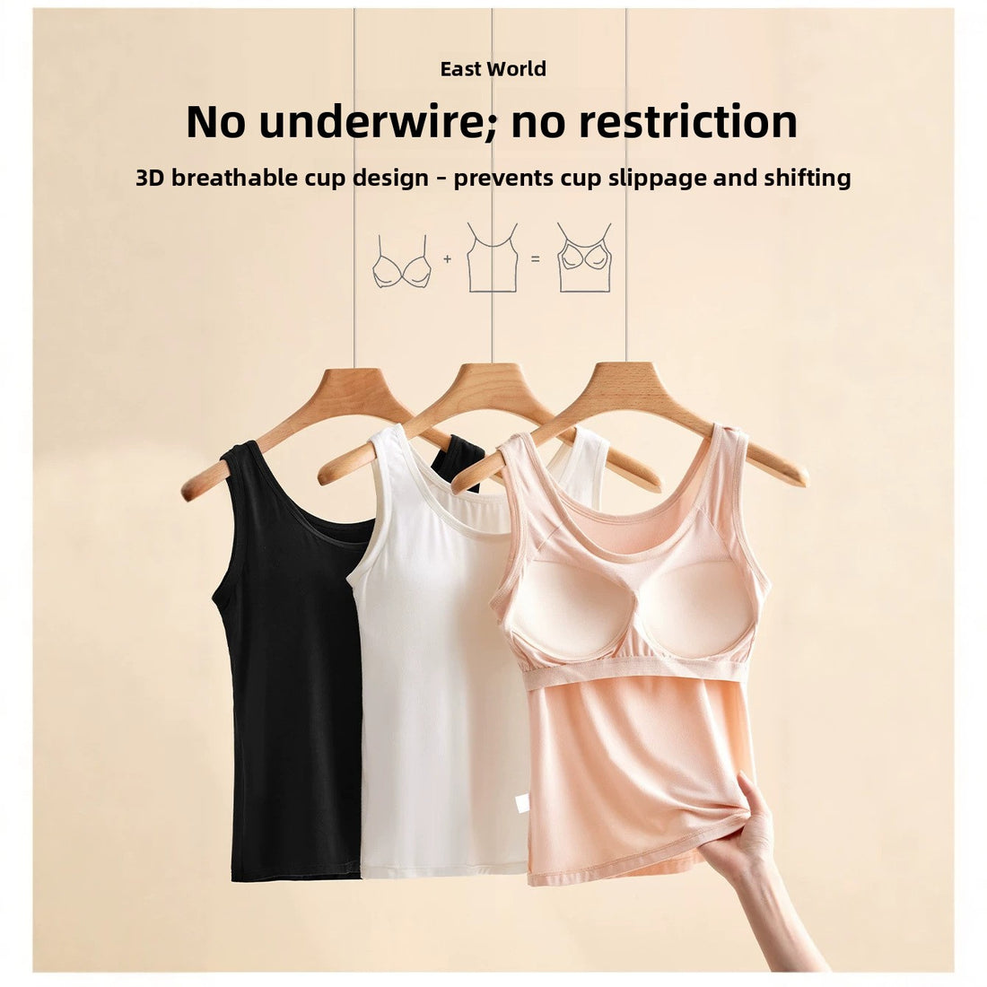 Women's Modal Padded Backless Yoga Camisole Tank Top Plus Size
