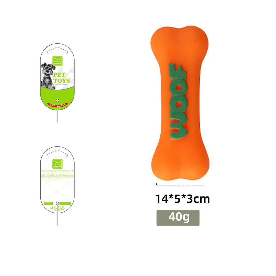 Durable WOOF Epoxy Pet Chew Toy