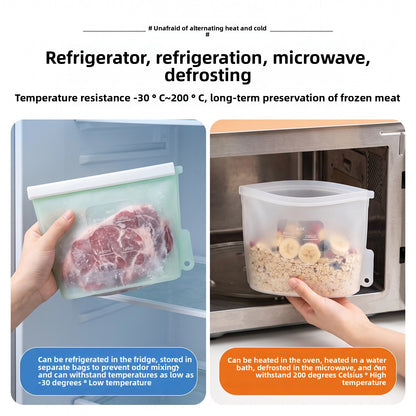 Food-grade vertical silicone fresh-keeping bag