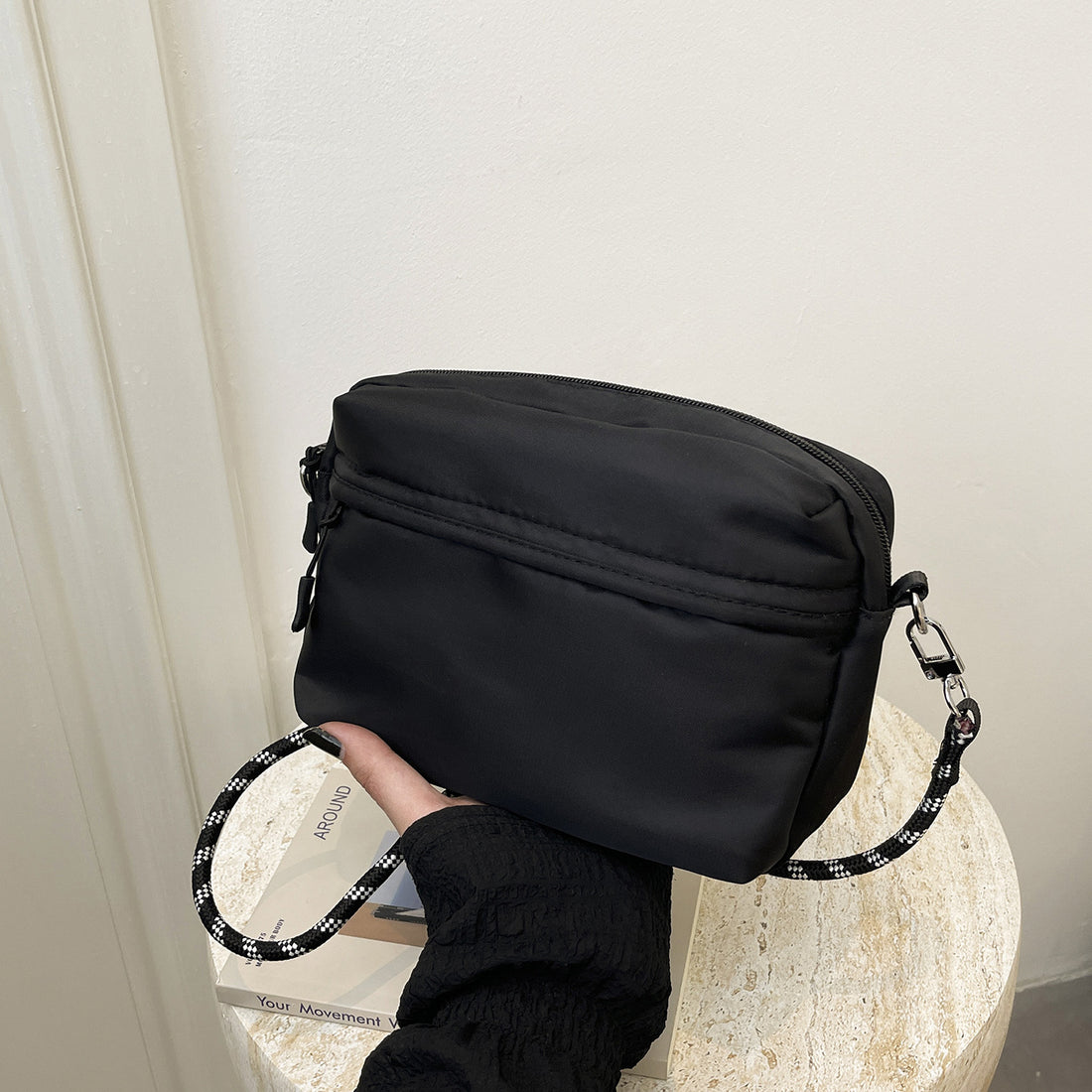 Women's lightweight nylon mini square crossbody camera bag, photo 7