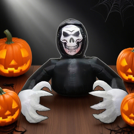 Inflatable Retro Full Face Skull Mask for Halloween