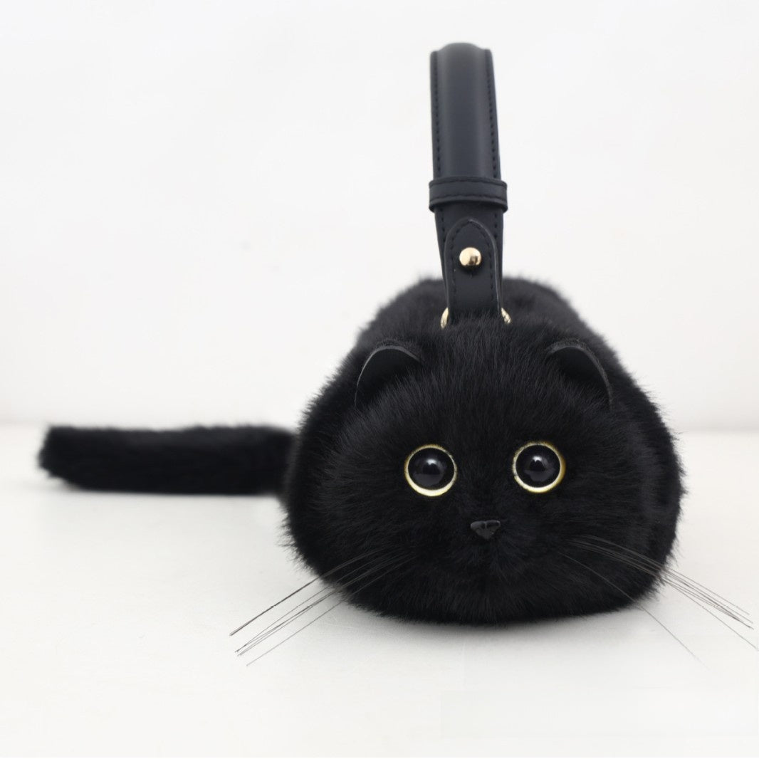 Plush Crossbody Cat Bag