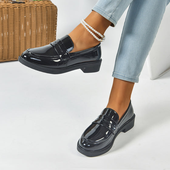 Japanese Retro Square Toe Platform Height Increasing British Style Women Shoes
