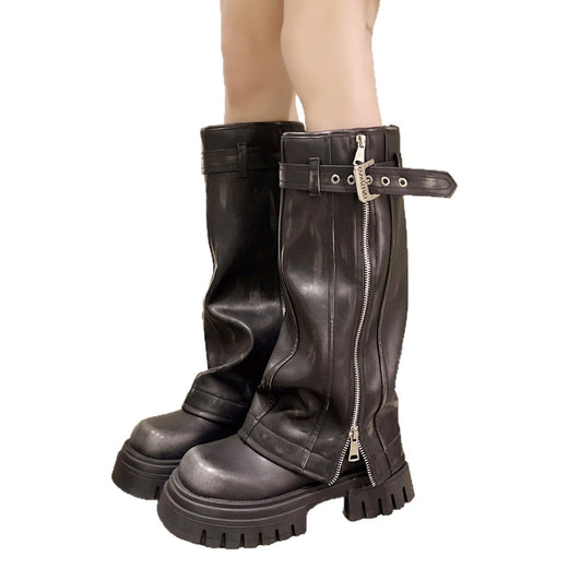 Fleece Lined Retro Riding Boots Formal Shoes product image 5