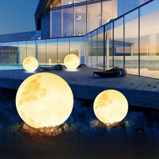Solar Powered Moon Landscape Lamp