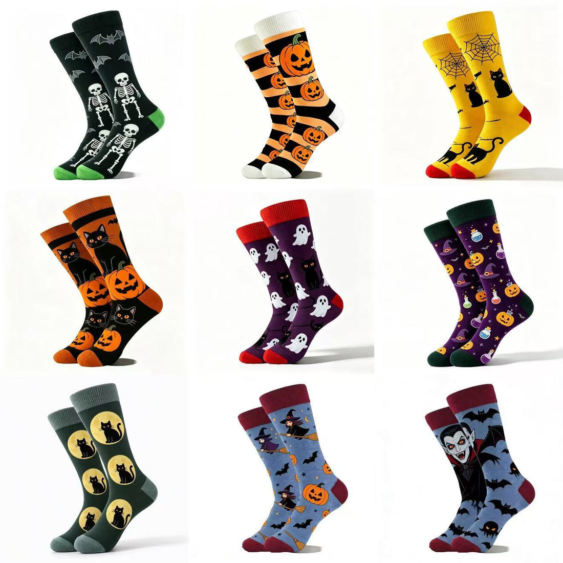 Halloween Themed Mid-Calf Cotton Socks