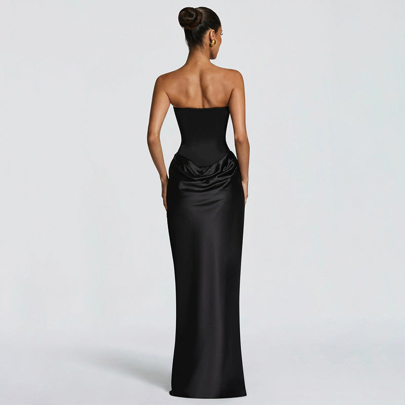 Elegant Sleeveless Patchwork Backless Bodycon Dress