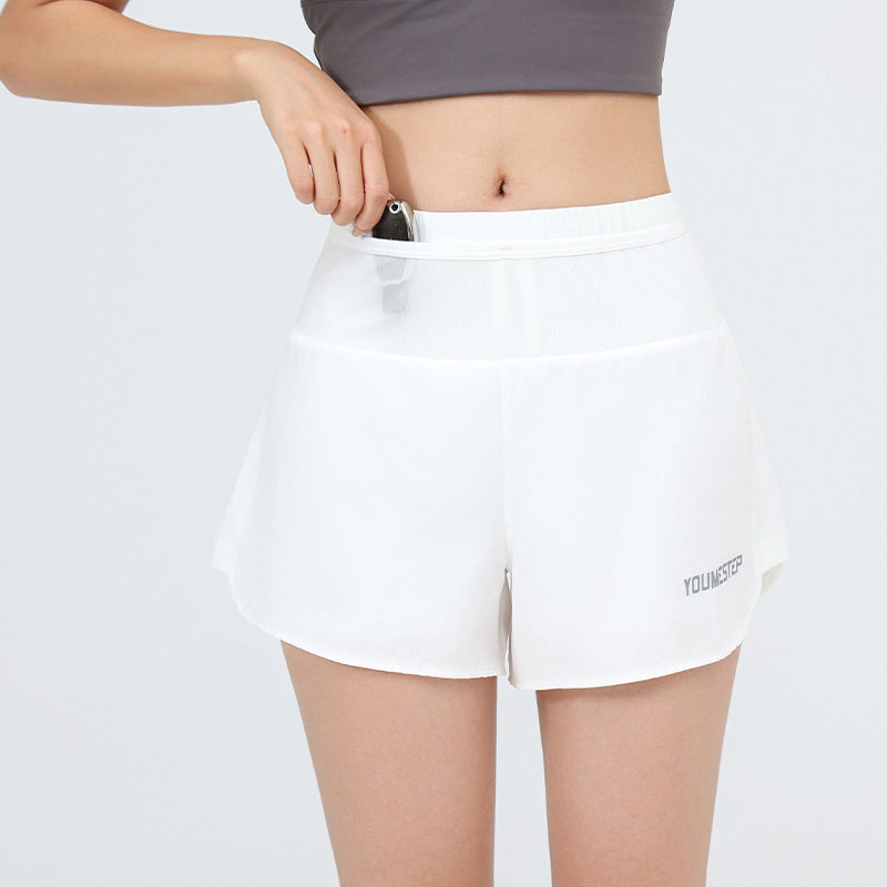 Men Women Quick-Dry Breathable Five-Pocket Running Shorts