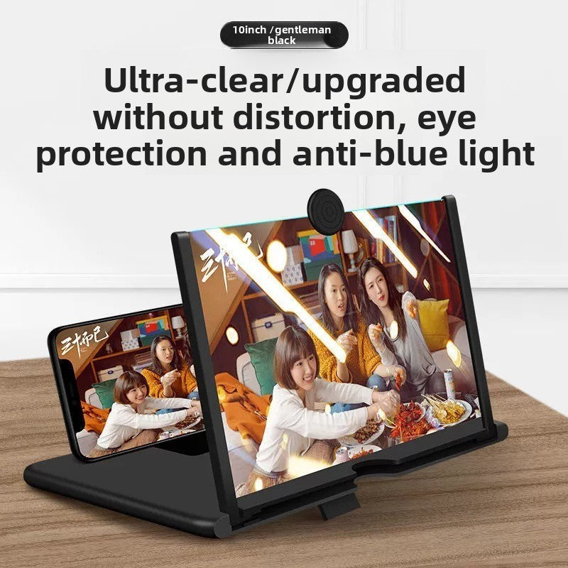 3d Screen HD Mobile Phone Magnifier Mobile Desktop Screen Amplifier Stretch Phone Stand 10 Inch