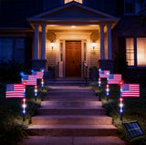 Solar American Flag Ground Stake Light
