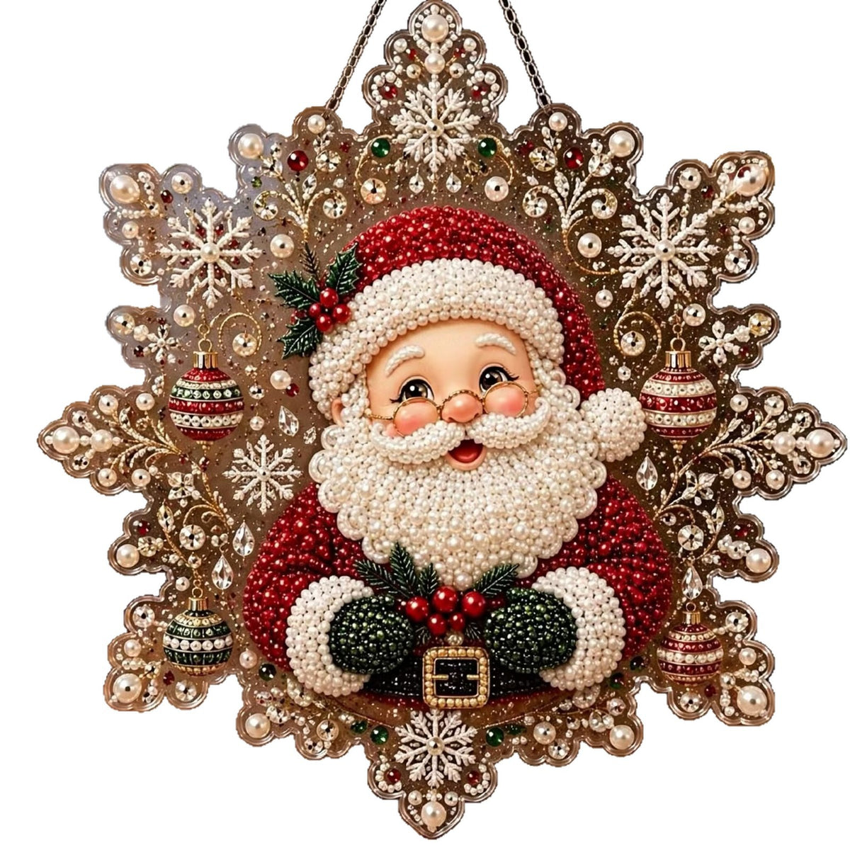 5D Diamond Painting Christmas Ornament