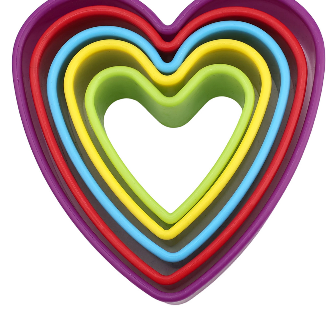Colored plastic cookie cutter mold