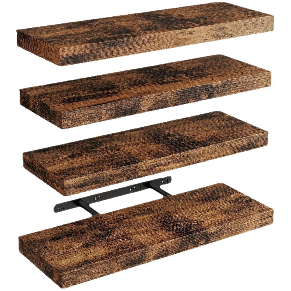Wooden Floating Wall Mounted Storage Shelf for Bathroom Living Room Kitchen