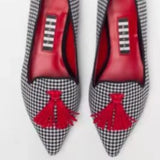 Womens Pointed Toe Tassel Flat Shoes
