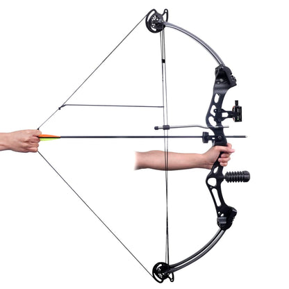 Adult Compound Bow Set with Fiberglass Arrows Accessories
