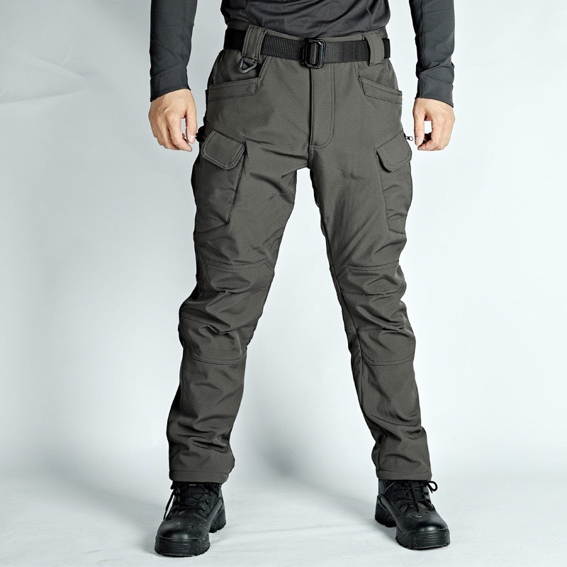 Men's Fleece Lined Waterproof Outdoor Hiking Pants, Warm Winter Insulated Snow Pant