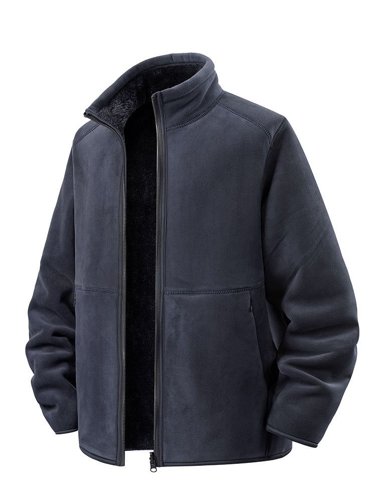 Solid Fleece Coat