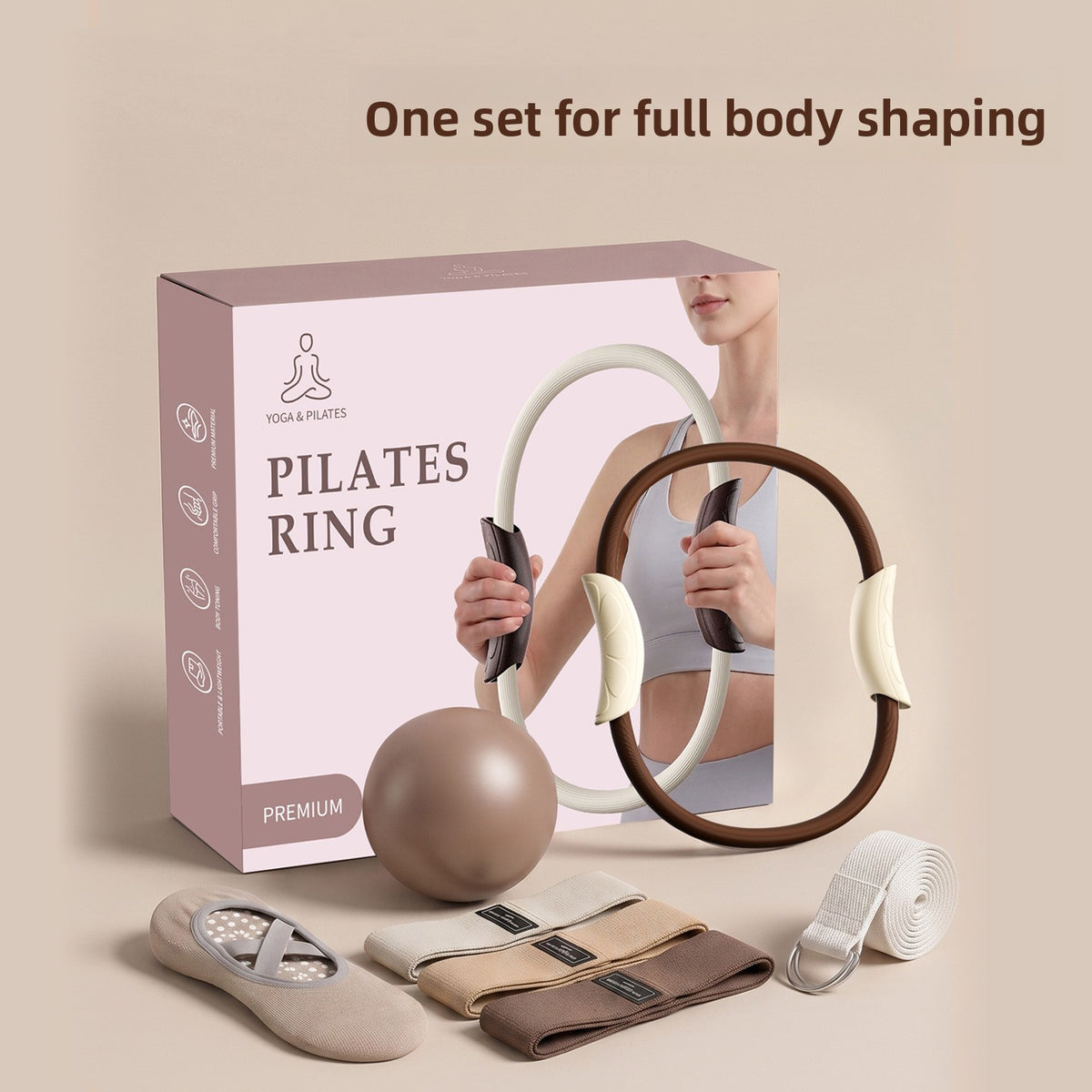 Pilates Resistance Ring Yoga Fitness Set