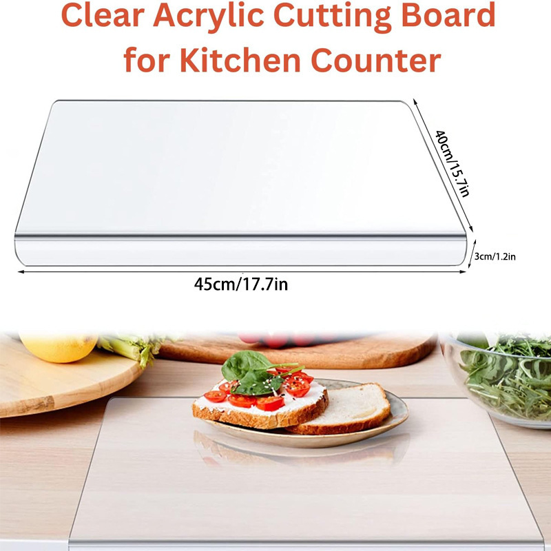 Clear Acrylic Anti-Slip Cutting Board