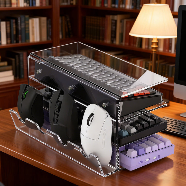 Acrylic Keyboard and Mouse Display Stand
