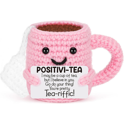 Handmade Crochet Positive Tea Cup Doll Ornament product image 5