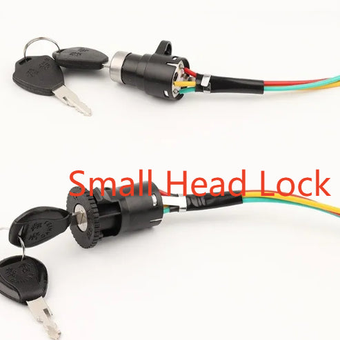Aluminum Electric Vehicle Power Lock Key Switch with Multiple Key Types