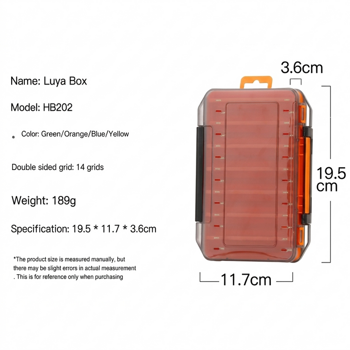 Tackle box size reference