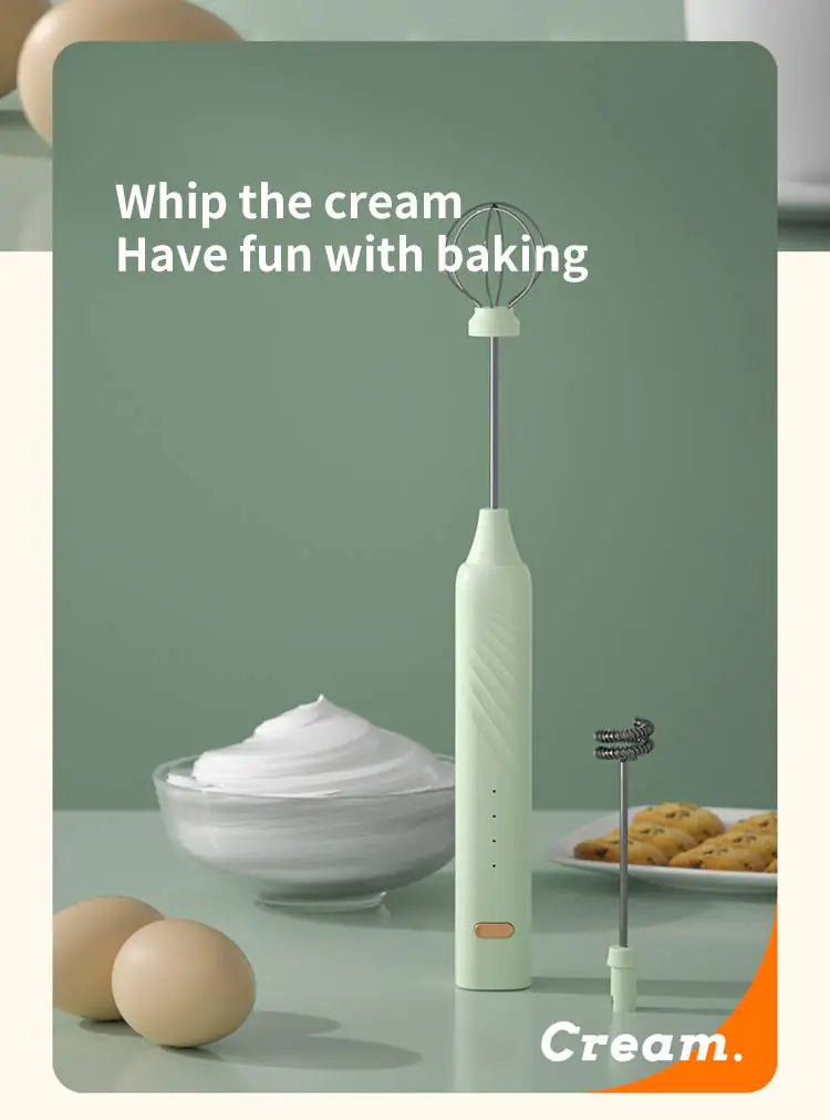 Rechargeable Handheld Milk Frother — USB Electric Foam Maker - Image 7
