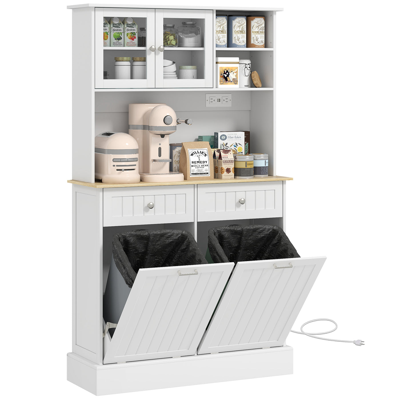 Kitchen pantry cabinet in modern kitchen lifestyle