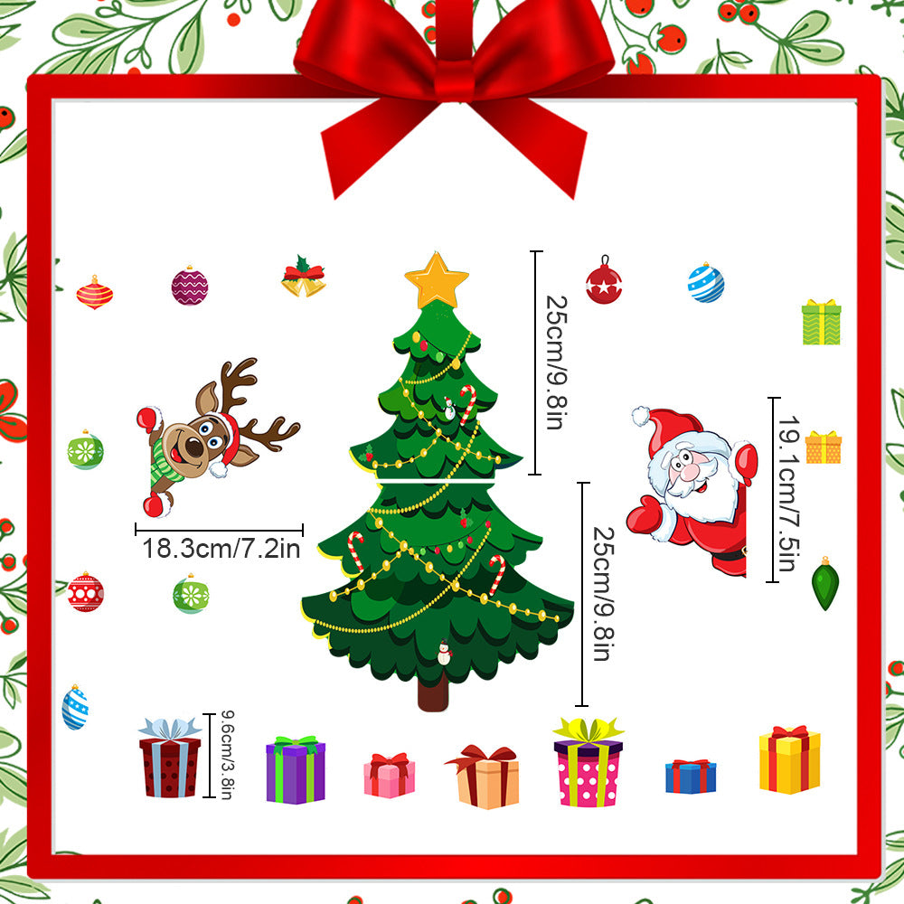 Christmas fridge decal set in a red KT board gift box, CT131 option