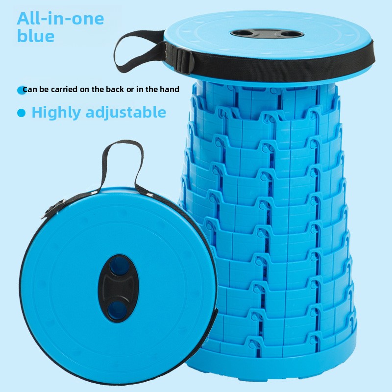 Portable Adjustable Telescopic Folding Stool