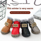 Winter Dog Shoes Non-Slip Warm Protective