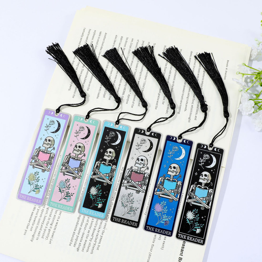Stainless steel reading bookmark