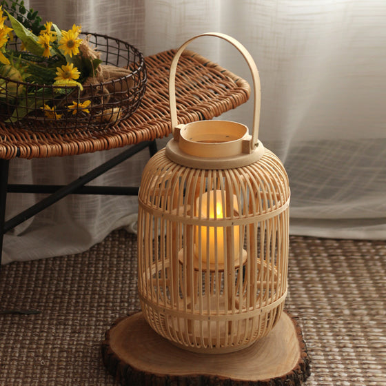 Bamboo-woven hand-held lantern Garden & Outdoor product image 4
