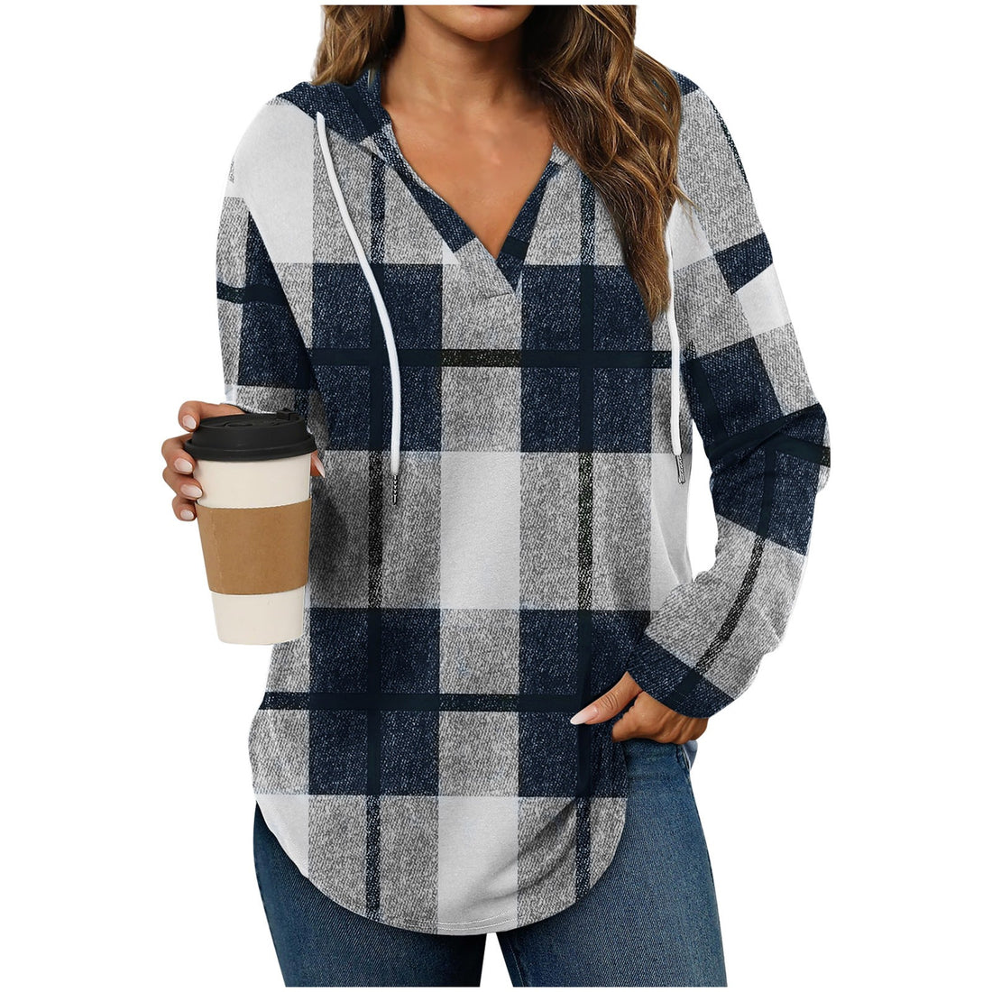 Winter and autumn hooded pullover sweater
