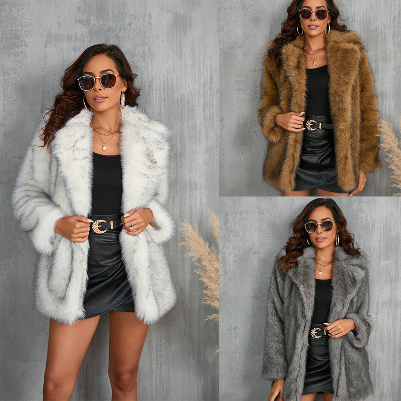 Faux fur coat
