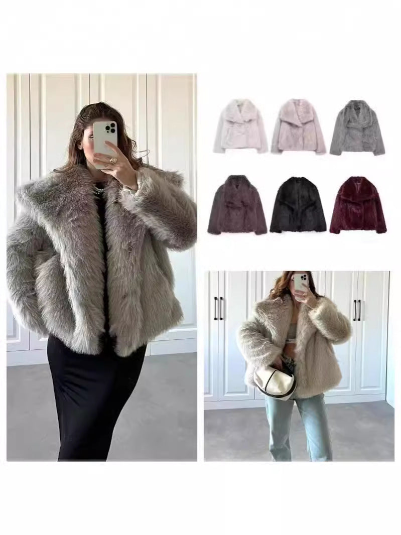 Faux fur jacket