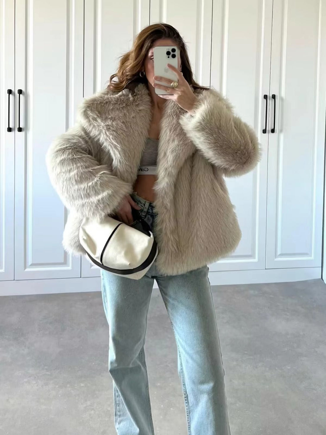 Faux fur jacket, photo 4