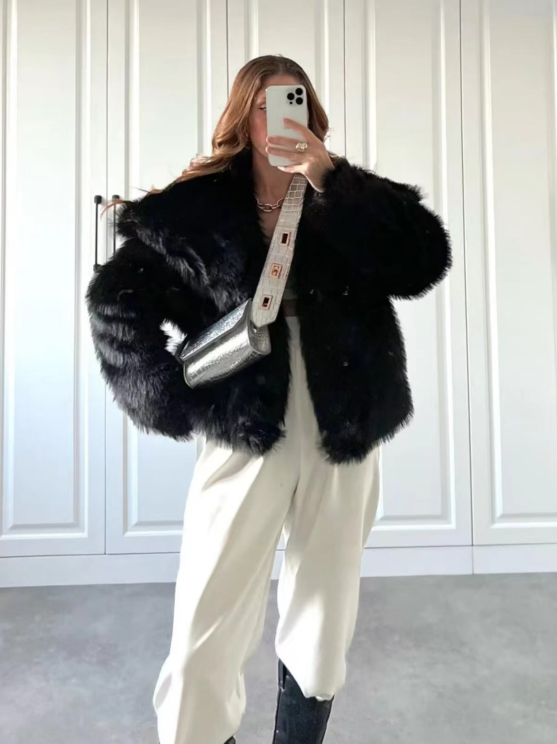 Faux fur jacket, photo 5